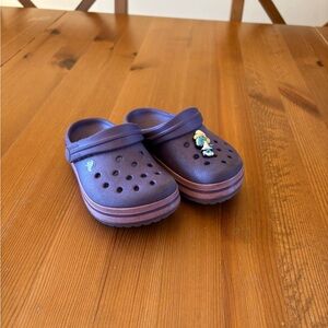 CROCS Toddler Purple Sandals with Fun Charm